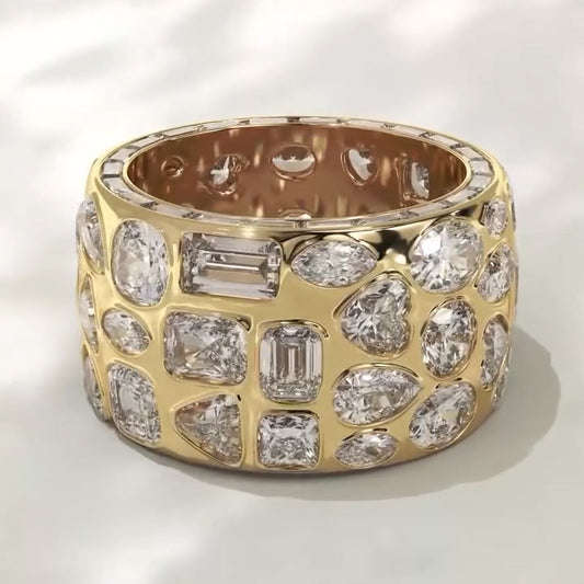 4Ctw Fancy-shaped Sapphire Flush-set Ring-JEWELBUYS