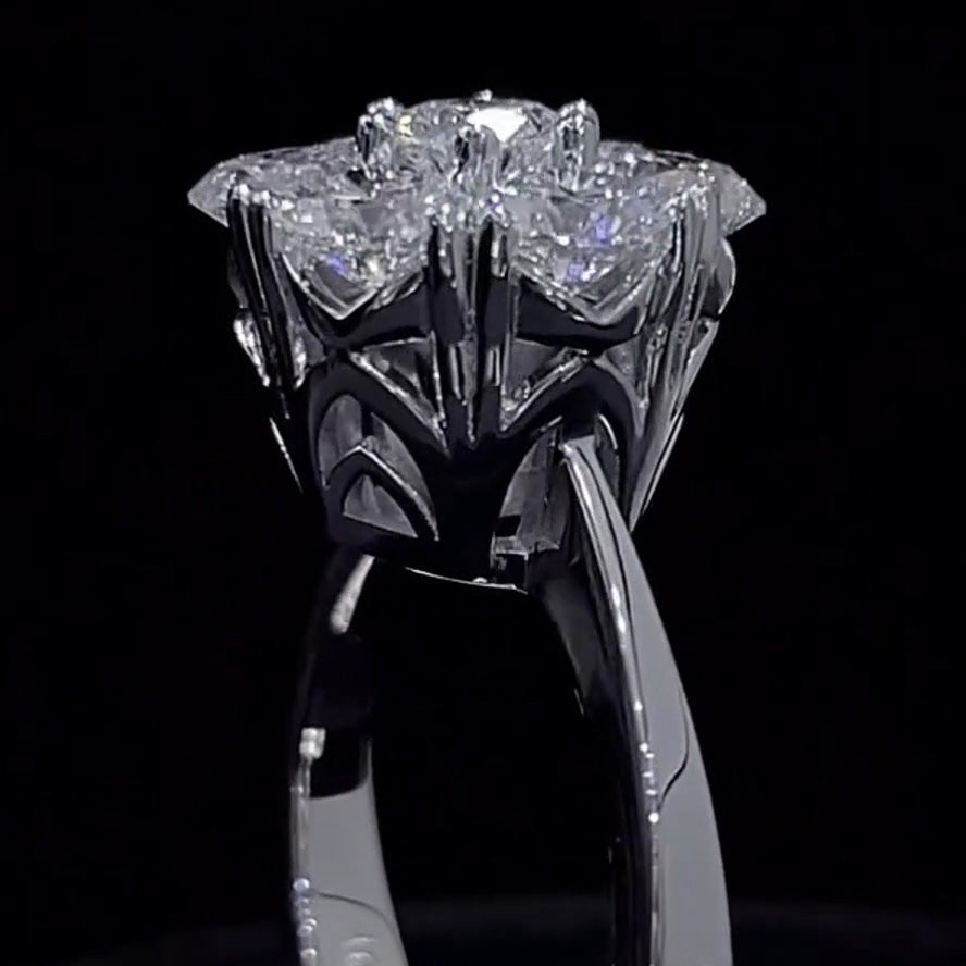 One-Of-A-Kind 2.8ctw Round Cut White Sapphire Ring-JEWELBUYS