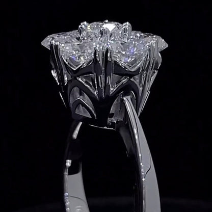 One-Of-A-Kind 2.8ctw Round Cut White Sapphire Ring-JEWELBUYS