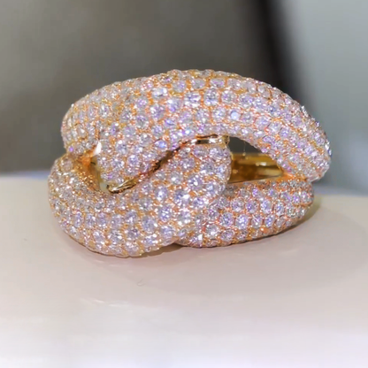Exquisite 5 ctw Round Cut White Sapphire Ring -JEWELBUYS