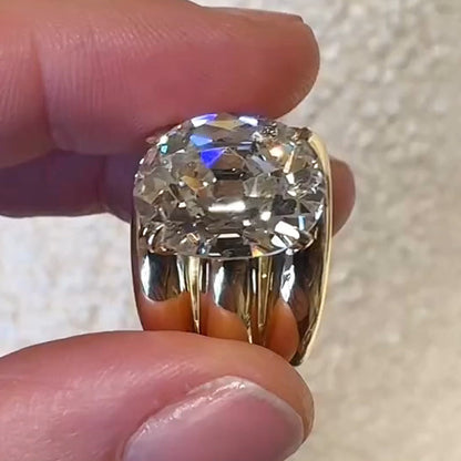 7.0ct oval cut white sapphire triple band engagement ring-JEWELBUYS
