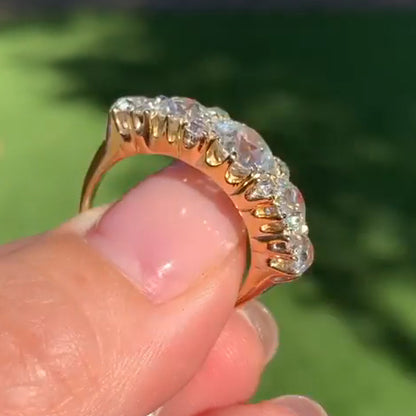 3.0Ctw Antique and Rose Cut Half-Circle Sapphire Ring And Bracelet -JEWELBUYS