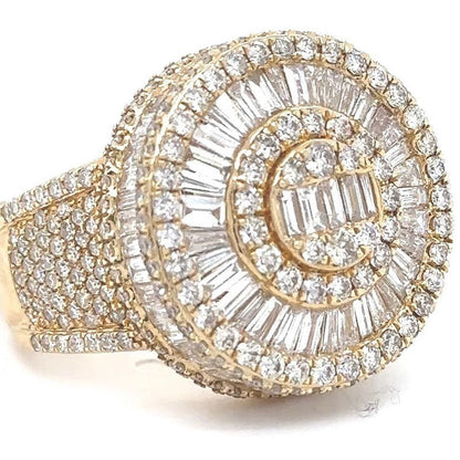 7.2ctw Baguette and Round Cut Diamond Ring - JEWELBUYS