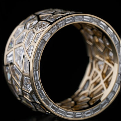 2.3Ctw Broken Mirror Band Ring-JEWELBUYS