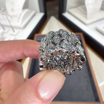 4.0Ctw Pear-shaped and marquise-shaped exquisite sapphire bands- JEWELBUYS