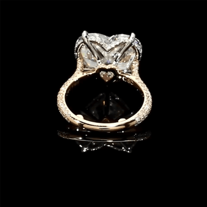 Remarkable 8.05ct Heart Cut White Sapphire Women's Engagement Ring in Rose Gold-JEWELBUYS
