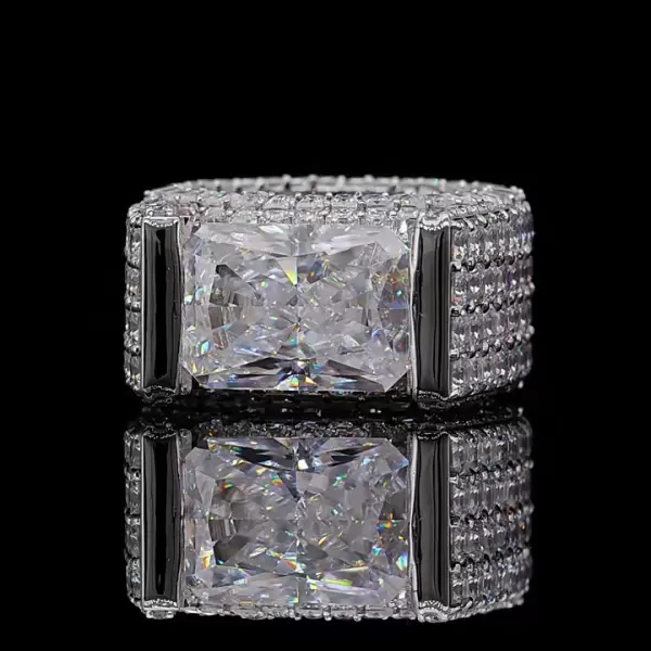9.0ctw East-West Engagement Ring with Radiant Cut Stones -JEWELBUYS