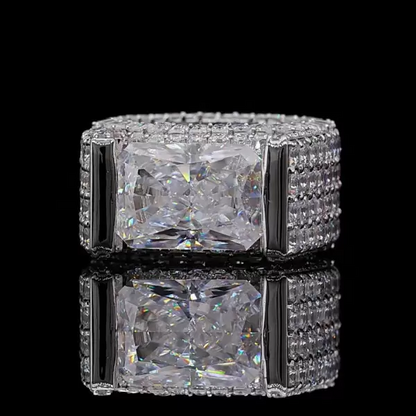 9.0ctw East-West Engagement Ring with Radiant Cut Stones -JEWELBUYS
