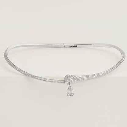 8.0Ctw Elegant Sapphire Pendant Necklace-JEWELBUYS