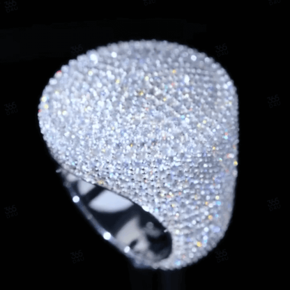 5ct Full Pavé-set Round Cut White Sapphire Championship Ring in Silver-JEWELBUYS