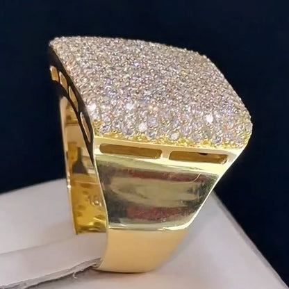 1.4Ctw Exquisite micro-pave setting of large sapphire ring- JEWELBUYS