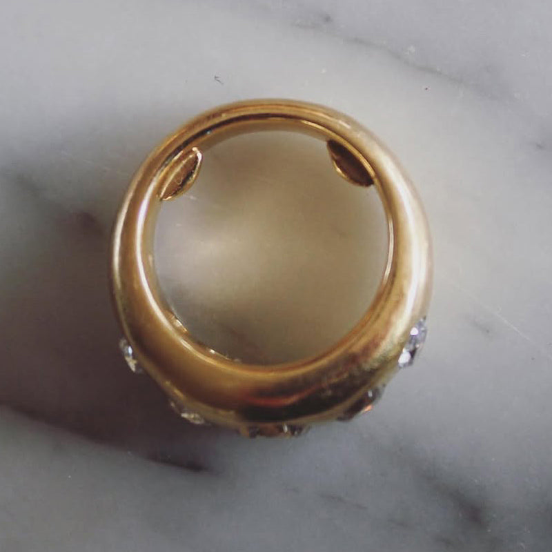 2.1ctw Vintage Cut Sapphire Gypsy Band-JEWELBUYS