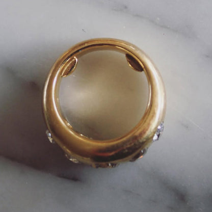 2.1ctw Vintage Cut Sapphire Gypsy Band-JEWELBUYS