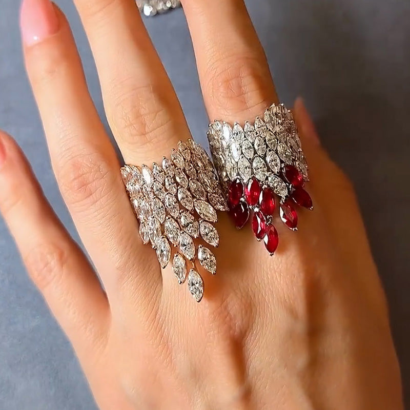 23.17ctw Marquise Luxury Gemstone Ring Collection -JEWELBUYS