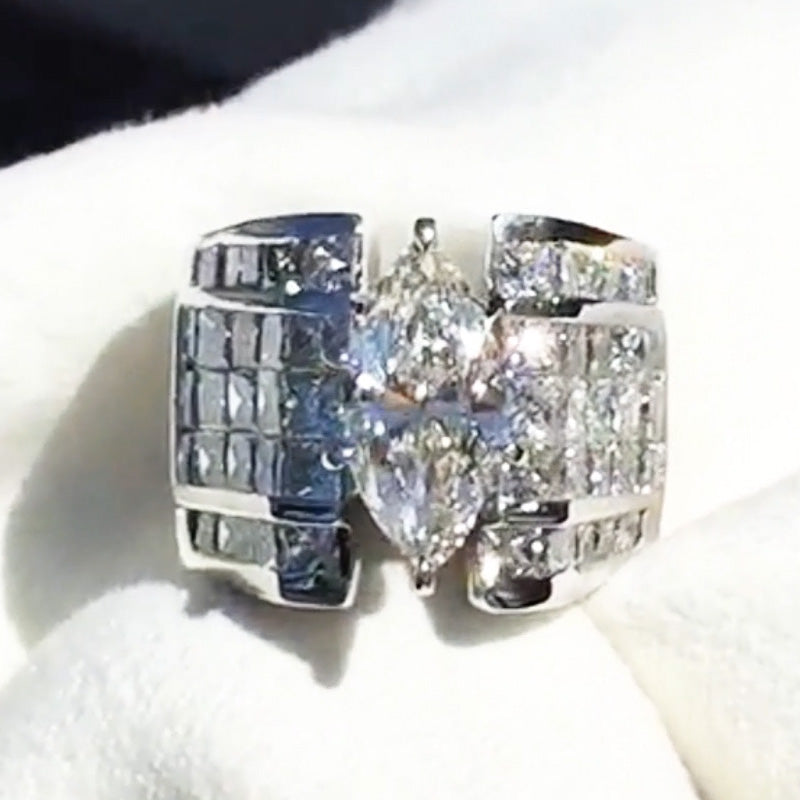 6.0ctw Round Marquise and Square Cut Engagement Ring Collection-JEWELBUYS