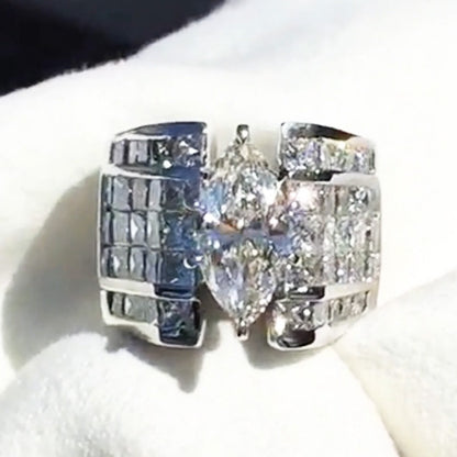 6.0ctw Round Marquise and Square Cut Engagement Ring Collection-JEWELBUYS