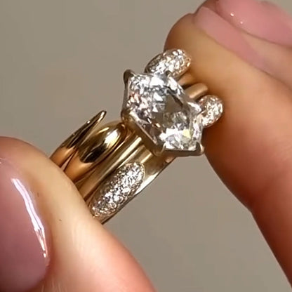 3.0ctw Open Shank Stacked Engagement Ring-JEWELBUYS