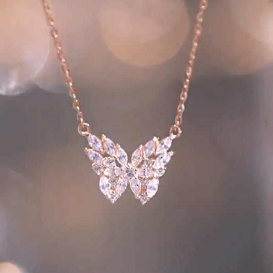 1.0ctw Marquise Cut Butterfly Diamond Necklace -JEWELBUYS