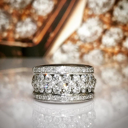 2.0Ctw Round Five-Row Sapphire Eternal Band-JEWELBUYS