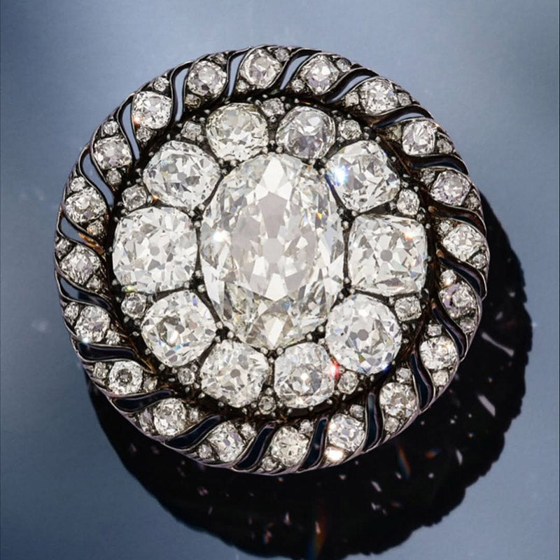 13.04Ctw Vintage Style Sapphire Brooch and Pendant Necklace-JEWELBUYS