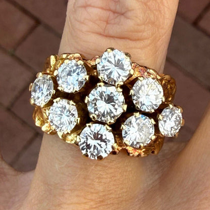 3.0Ctw Retro-Style Sapphire Engagement Ring-JEWELBUYS