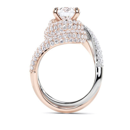 5.38ct Round Cut White Sapphire Embrace Engagement Ring-JEWELBUYS