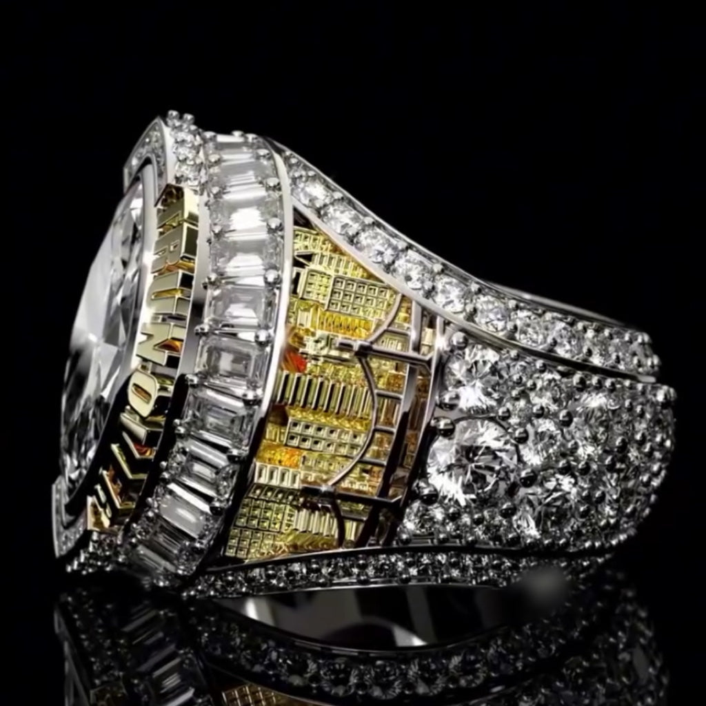 6ct Sporty Design Marquise Cut White Sapphire Engagement Ring in Silver-JEWELBUYS