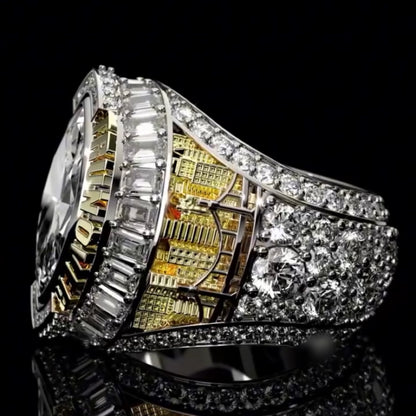 6ct Sporty Design Marquise Cut White Sapphire Engagement Ring in Silver-JEWELBUYS