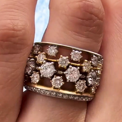 2.5ctw Round Cut Sapphire Seamless Stacking Ring-JEWELBUYS