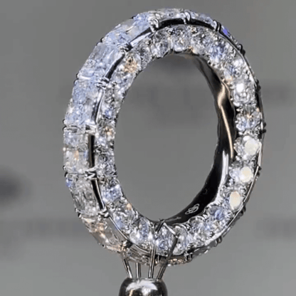 2.5ct Round Cut White Sapphire Classic Band-JEWELBUYS