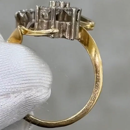 0.6Ctw Two-tone Plated Modern Sapphire Ring- JEWELBUYS