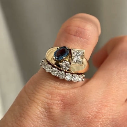 Various cuts of vintage-style sapphire rings-JEWELBUYS