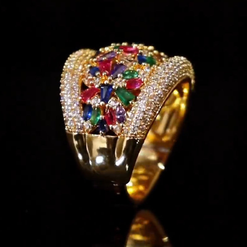 6ctw Pave Wide Shank Multi Style Ring -JEWELBUYS