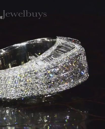 Unique 3.3ct Princess Square Sapphire Ring - JEWELBUYS