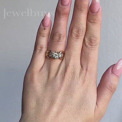 French Old European Cut Sapphire Vintage Ring - JEWELBUYS