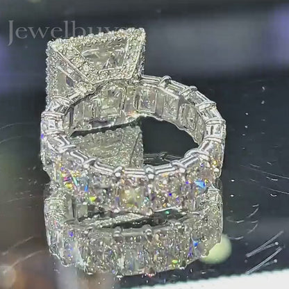 Beautiful Princess Cut Eternity Diamond Ring - JEWELBUYS