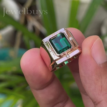 6 ct Emerald Cut Engagement Ring - JEWELBUYS