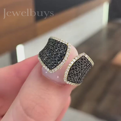 2.6ctw Black Diamond Pavé Split Ring - JEWELBUYS