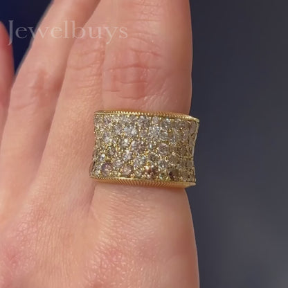 Sparkling Round Cut Diamond Eternity Band - JEWELBUYS