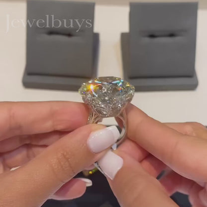 22ct Round Cut Luxury Diamond Ring - JEWELBUYS