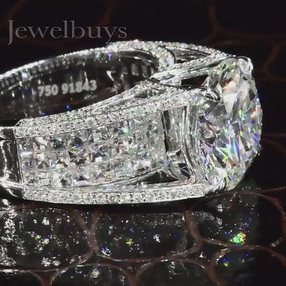 Coiled 5ct Round Sapphire Engagement Ring - JEWELBUYS