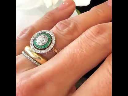 4.0ctw Old European Cut Luxury 3 Piece Stacking Ring-JEWELBUYS