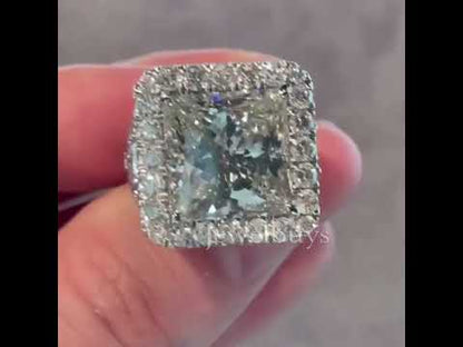 Breathtaking 6ct Princess Cut White Sapphire Women's Engagement Ring in Silver-JEWELBUYS
