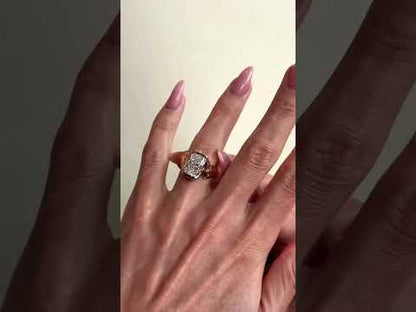 4.0Ct Radiant Cut Sole Sapphire Art Engagement Ring-JEWELBUYS