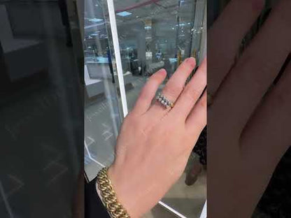 1.27ctw Round Double Row White Sapphire Vintage Ring- JEWELBUYS