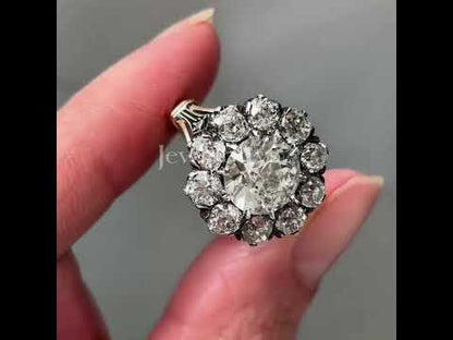 Vintage 8ct Round Cut White Sapphire Women's Engagement Ring in Silver-JEWELBUYS