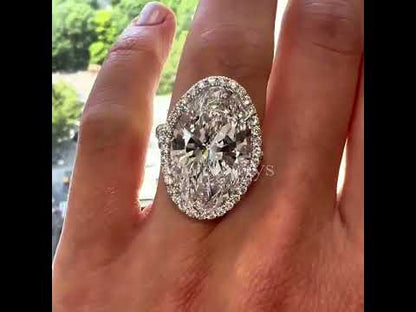 11ct Marquise Cut White Sapphire Micropave Surround Engagement Ring-JEWELBUYS
