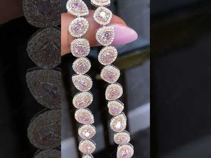 30Ctw A stunning 50Ctw multi-cut pink morganite necklace-JEWELBUYS
