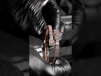 Hip-hop style men's and women's open-ended sapphire bracelet -JEWELBUYS