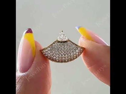 2.2ctw Round Triangle Cut Two-Tone Sapphire Earrings - JEWELBUYS